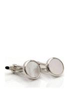 Portia 1924 Mother Of Pearl Cuff Links Silver