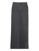 Classic Jeans Skirt Lång Kjol Black H2O Fagerholt