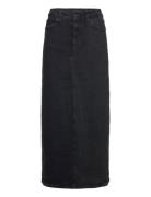 Ivy-Zoe Maxi Skirt Wash Faded Black Lång Kjol Black IVY Copenhagen