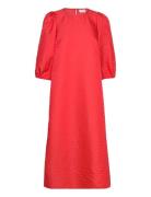 Vimabelle 3/4 Midi Dress Knälång Klänning Red Vila