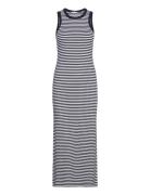 Tommy Hilfiger Slim 5X2 Str Rib Midi Dress Ns Svart