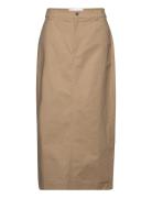 Thears Skirt Lång Kjol Beige Résumé