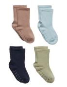 Lindex Sock 4P Ribb Sock Fashion Col Multi/patterned