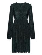 Onlnisa L/S Plisse Bk Wrap Dress Cs Jrs Knälång Klänning Black ONLY