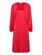 Slmela Dress Knälång Klänning Red Soaked In Luxury