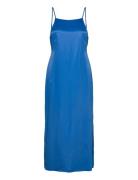 Portia Maxi Strap Dress Knälång Klänning Blue NORR