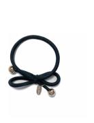 Hair Tie With Gold Bead - Ink Blue Accessories Hair Accessories Scrunc...