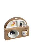 Safari 4 Set Home Meal Time Dinner Sets Multi/patterned Barbo Toys