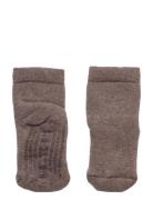 Cotton Socks - Anti-Slip Strumpor Non-slip Beige Melton