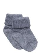 Ida Glitter Socks Sockor Strumpor Blue Mp Denmark