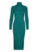 Yasbiriella Ls Midi Rollneck Dress Knälång Klänning Green YAS