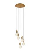 Markslöjd Lighting Bronx Pendant 5L Round Guld