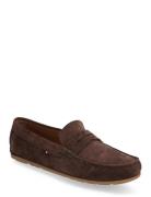 Casual Hilfiger Suede Driver Loafers Låga Skor Brown Tommy Hilfiger