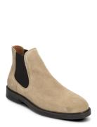 Slhblake Suede Chelsea Boot Stövletter Chelsea Boot Beige Selected Hom...