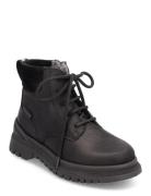 Boots - Flat - With Lace And Zip Vinterkängor Med Snörning Black ANGUL...