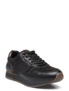 Women Lace-Up Låga Sneakers Black Tamaris