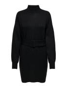 Onlbella Ls Belt Dress Ex Knt Knälång Klänning Black ONLY