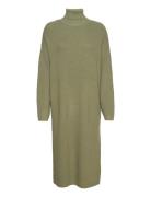 Mschmagnea Rachelle Rib Dress Knälång Klänning Khaki Green MSCH Copenh...