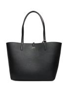 Faux-Leather Medium Reversible Tote Shopper Väska Black Lauren Ralph L...