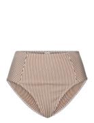 Becksöndergaard Striba High Waist Bikini Briefs Brun