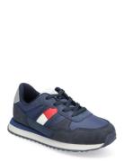 Flag Low Cut Lace-Up Sneaker Låga Sneakers Blue Tommy Hilfiger