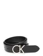 Ck Adj.logo Belt 3.5Cm Bälte Black Calvin Klein