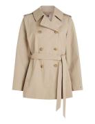 Tommy Hilfiger Cotton Short Trench Beige