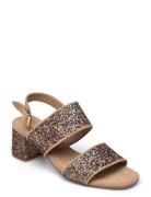 Sandals - Block Heels Sandal Med Klack Brown ANGULUS