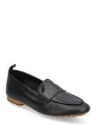 Th Leather Moccasin Loafers Låga Skor Black Tommy Hilfiger