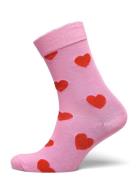 1-Pack Heart Sock Gift Set Lingerie Socks Regular Socks Pink Happy Soc...