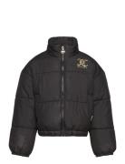 Juicy Funnel Neck Puffa Fodrad Jacka Black Juicy Couture