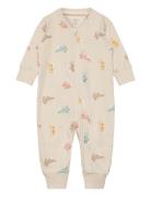 Pyjamas Bunny At Back Pyjamas Sie Jumpsuit Beige Lindex