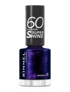 Rimmel 60 Seconds Nail Polish 563 Midnight Rush Nagellack Smink Purple...