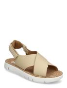 Oruga Sandal Platta Sandaler Beige Camper