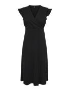 Onlmay S/L Wrap Midi Dress Box Jrs Knälång Klänning Black ONLY