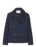 Kaelise Short Jacket Trench Coat Rock Navy Kaffe