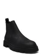 Cph128M Waxed Nabuc Black Stövletter Chelsea Boot Black Copenhagen Stu...