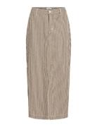 Objsola Mw Twill Long Skirt 132 Div Knälång Kjol Brown Object