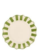 Green Scalloped Breakfast Plate Home Tableware Plates Dinner Plates Gr...