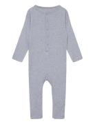 Romper Ls Rib Långärmad Bodysuit Grey Fixoni