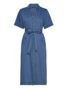 Zaves Chambray Denim Dress Knälång Klänning Blue French Connection