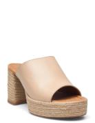 Omosmar Sandal Med Klack Beige UNISA