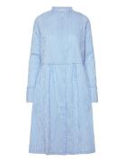 Crinckle Pop Dupina Dress Knälång Klänning Blue Mads Nørgaard