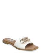 Gene Sandal Platta Sandaler White Steve Madden