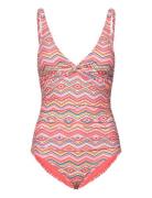 Zigzag Simi Swimsuit Baddräkt Badkläder Pink Panos Emporio