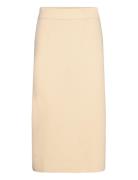 Macy Long Skirt Knälång Kjol Cream Balmuir