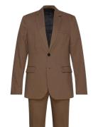 Linobbcarlaxel Suit Kostym Brown Bruuns Bazaar