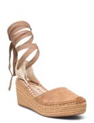 Susan Side R Espadri Sandalette Med Klack Espadrilles Beige Replay