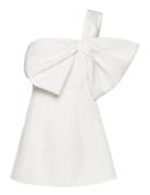 Bella Bow Mini Dress Kort Klänning White Bardot