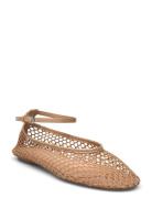 Ballerinas With Mesh Bracelet Ballerinaskor Ballerinas Beige Mango